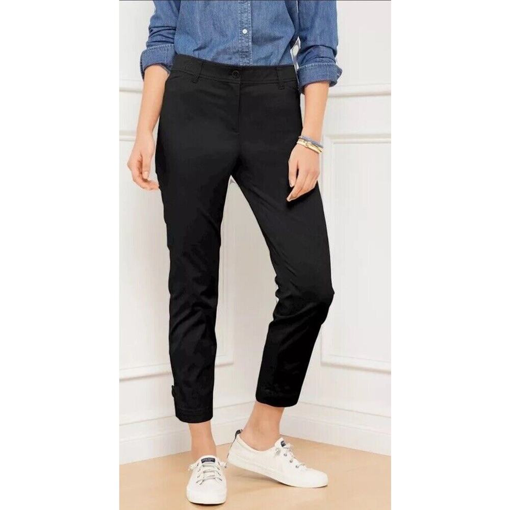 New Talbots Simply Flattering Collection Stretch Twill Crop Pants Size 10